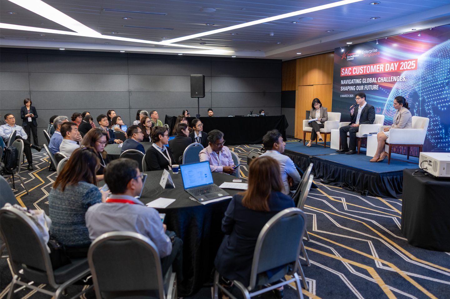 From left to right: Er Yvonne Soh (facilitator), Mr Rodney Huang, Ms Priyanka Mehta